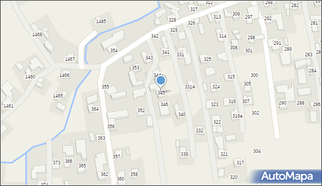 Markowa, Markowa, 345, mapa Markowa