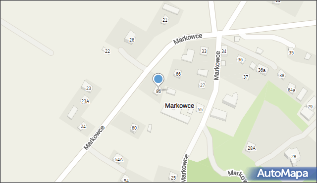 Markowce, Markowce, 86, mapa Markowce