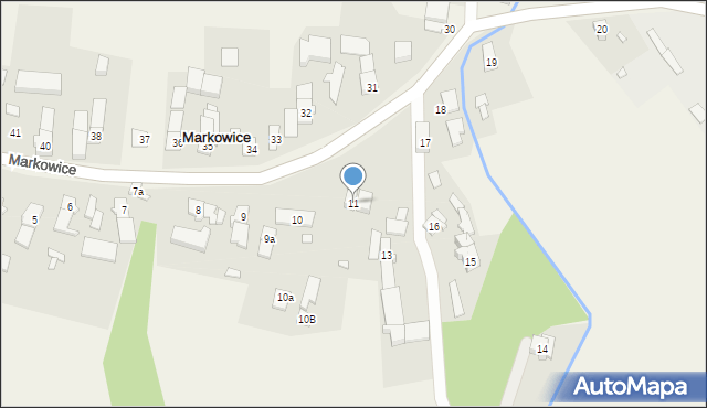 Markowice, Markowice, 11, mapa Markowice