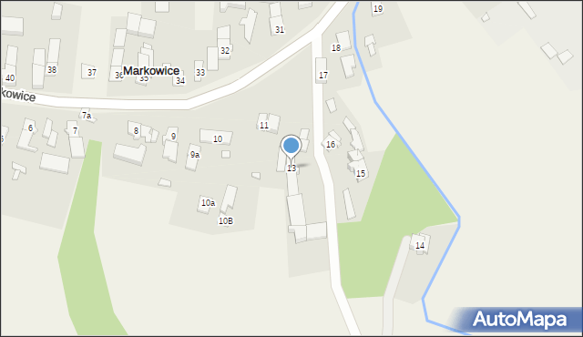 Markowice, Markowice, 13, mapa Markowice