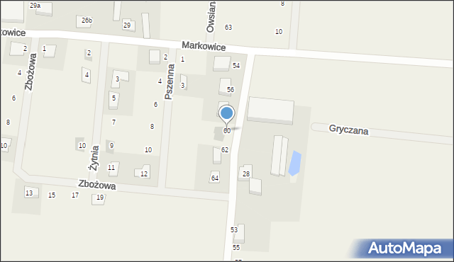 Markowice, Markowice, 60, mapa Markowice