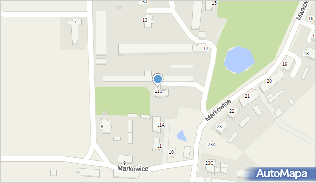 Markowice, Markowice, 12a, mapa Markowice