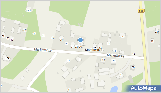 Markowicze, Markowicze, 30, mapa Markowicze