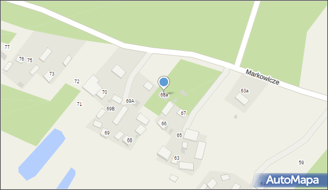 Markowicze, Markowicze, 68a, mapa Markowicze
