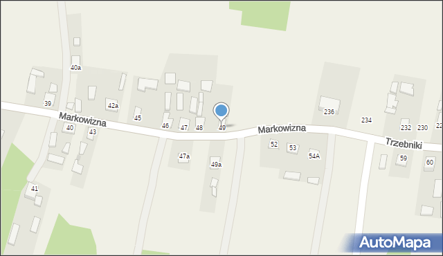 Markowizna, Markowizna, 49, mapa Markowizna