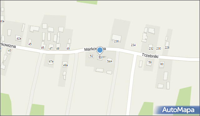 Markowizna, Markowizna, 53, mapa Markowizna