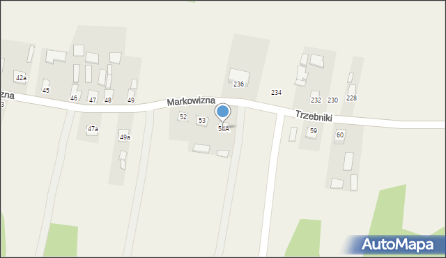 Markowizna, Markowizna, 54A, mapa Markowizna