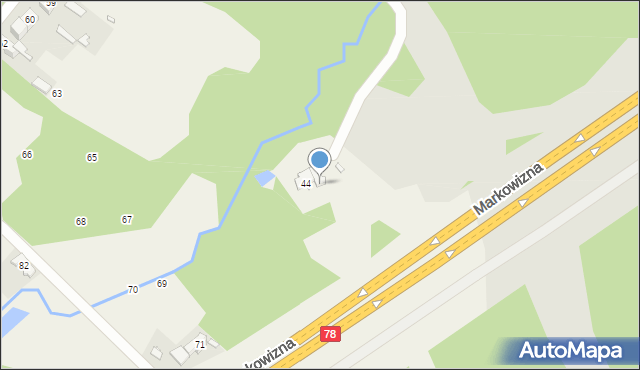 Markowizna, Markowizna, 44a, mapa Markowizna