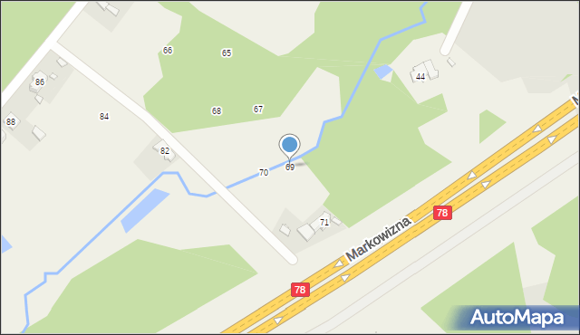 Markowizna, Markowizna, 69, mapa Markowizna