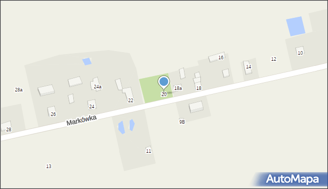 Markówka, Markówka, 20, mapa Markówka