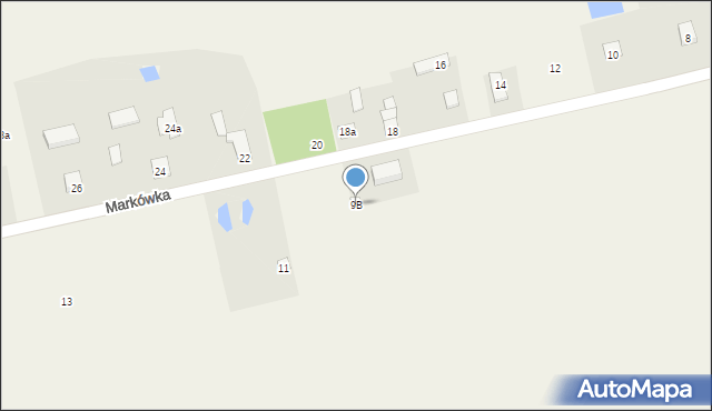 Markówka, Markówka, 9B, mapa Markówka