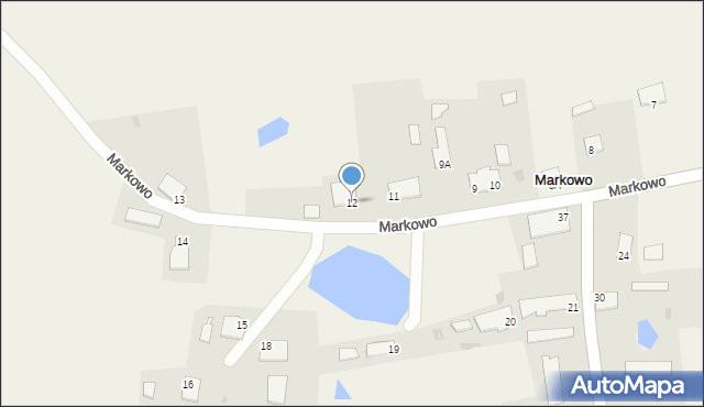 Markowo, Markowo, 12, mapa Markowo