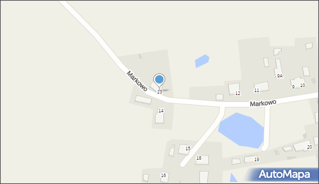 Markowo, Markowo, 13, mapa Markowo