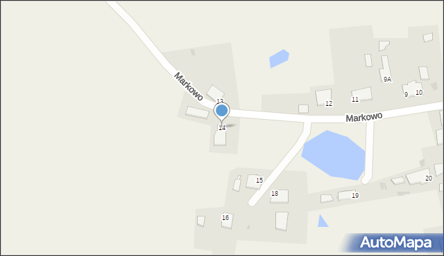 Markowo, Markowo, 14, mapa Markowo