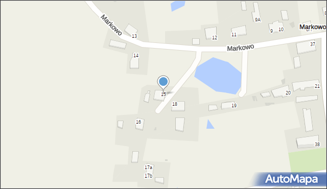 Markowo, Markowo, 15, mapa Markowo
