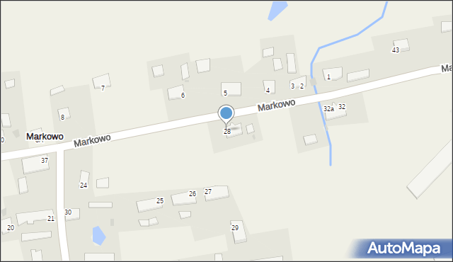 Markowo, Markowo, 28, mapa Markowo