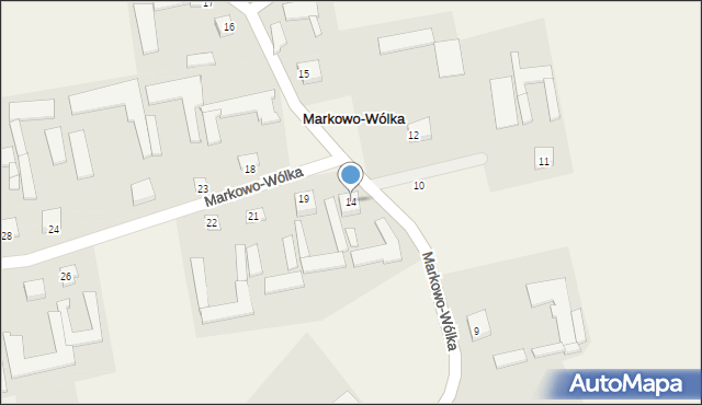 Markowo-Wólka, Markowo-Wólka, 14, mapa Markowo-Wólka