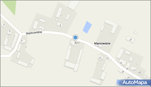 Markowskie, Markowskie, 10, mapa Markowskie