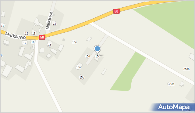 Marksewo, Marksewo, 15c, mapa Marksewo