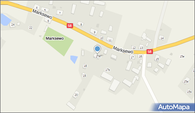 Marksewo, Marksewo, 17A, mapa Marksewo