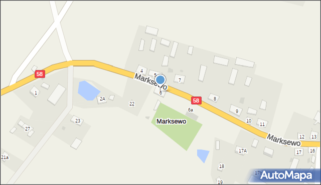 Marksewo, Marksewo, 6, mapa Marksewo
