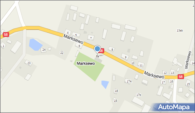 Marksewo, Marksewo, 6a, mapa Marksewo