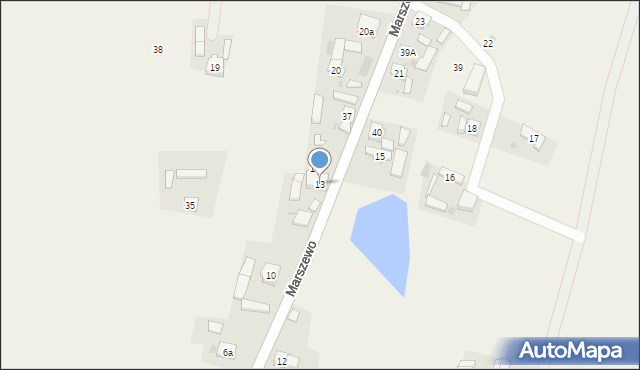 Marszewo, Marszewo, 13, mapa Marszewo