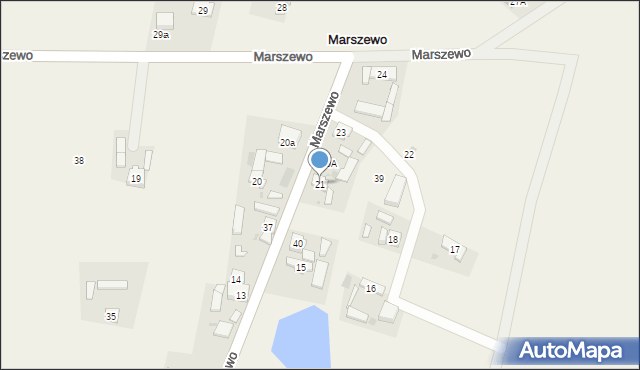 Marszewo, Marszewo, 21, mapa Marszewo