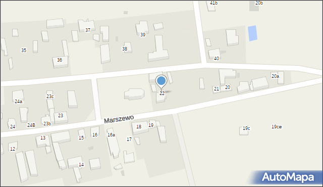 Marszewo, Marszewo, 22, mapa Marszewo