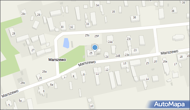 Marszewo, Marszewo, 25a, mapa Marszewo