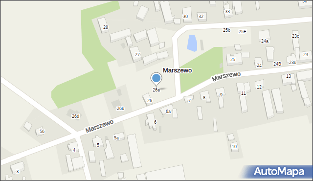 Marszewo, Marszewo, 26a, mapa Marszewo