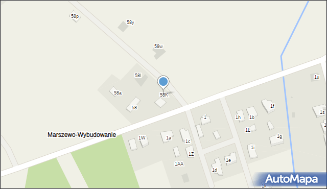 Marszewo, Marszewo, 58K, mapa Marszewo