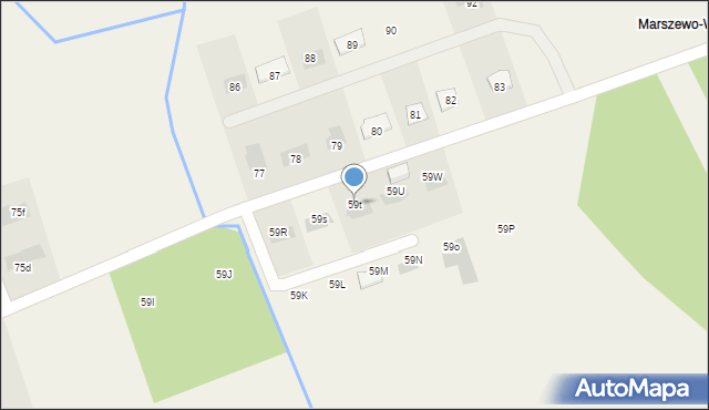 Marszewo, Marszewo, 59t, mapa Marszewo