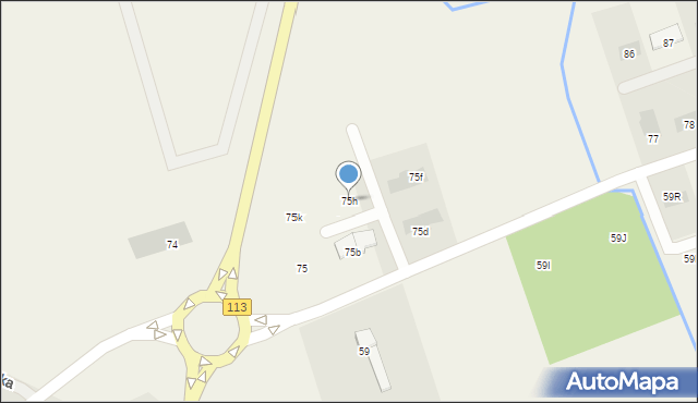 Marszewo, Marszewo, 75h, mapa Marszewo