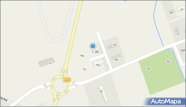 Marszewo, Marszewo, 75j, mapa Marszewo