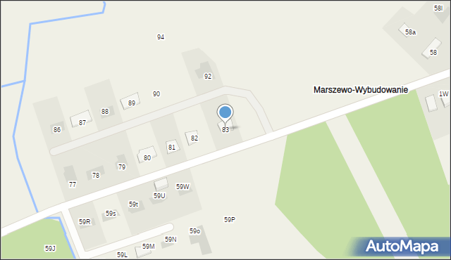 Marszewo, Marszewo, 83, mapa Marszewo