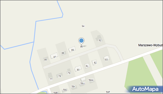 Marszewo, Marszewo, 90, mapa Marszewo