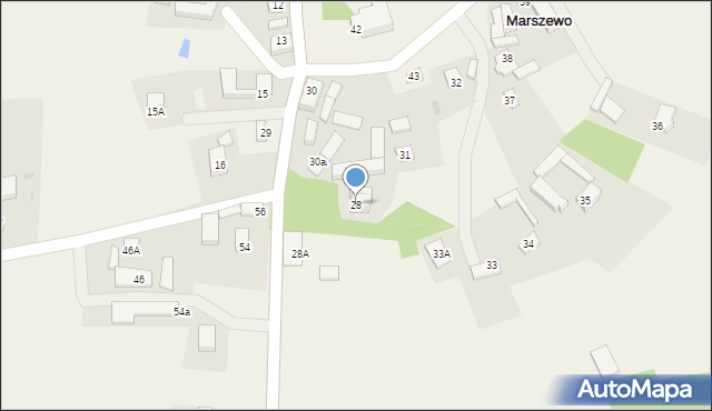 Marszewo, Marszewo, 28, mapa Marszewo