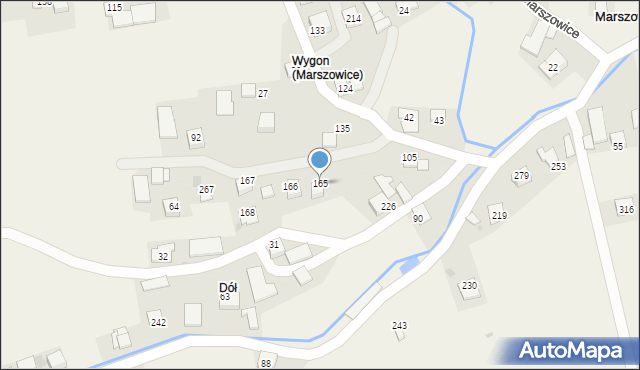 Marszowice, Marszowice, 165, mapa Marszowice