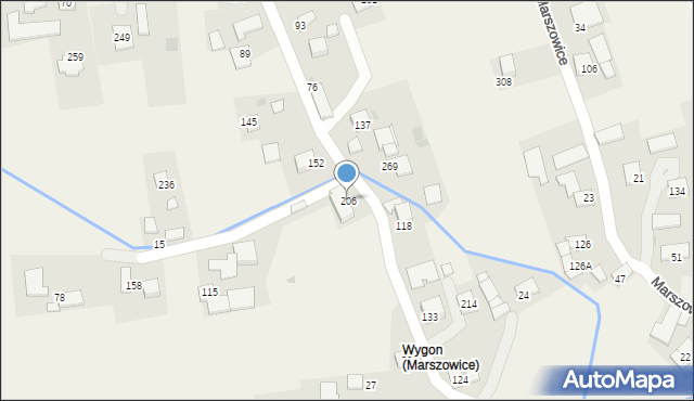 Marszowice, Marszowice, 206, mapa Marszowice