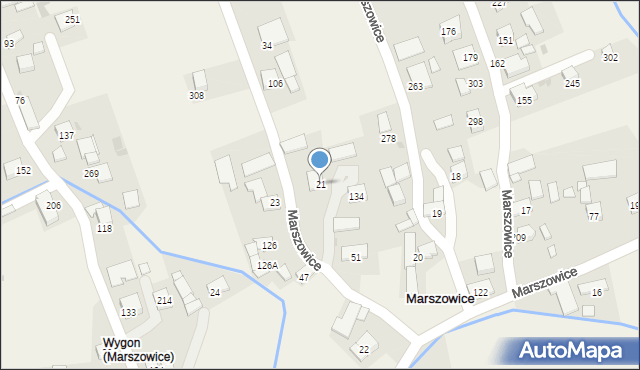 Marszowice, Marszowice, 21, mapa Marszowice