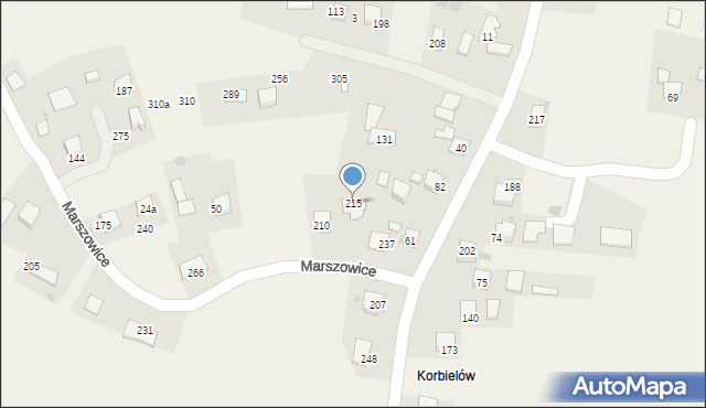 Marszowice, Marszowice, 215, mapa Marszowice