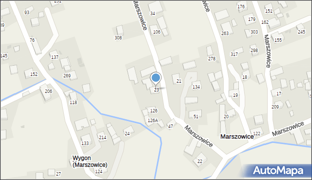 Marszowice, Marszowice, 23, mapa Marszowice