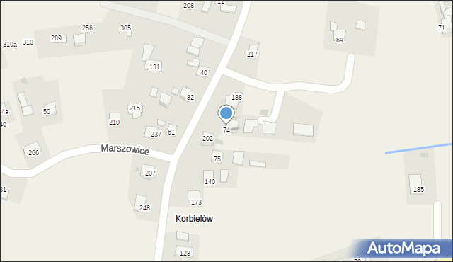 Marszowice, Marszowice, 74, mapa Marszowice