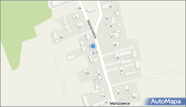 Marszowice, Marszowice, 15, mapa Marszowice