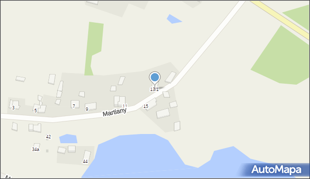 Martiany, Martiany, 13/1, mapa Martiany
