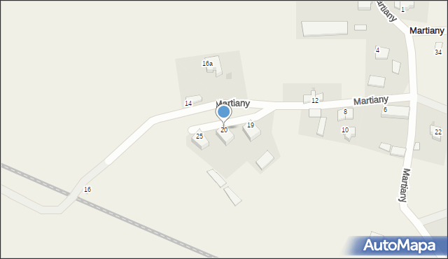 Martiany, Martiany, 20, mapa Martiany
