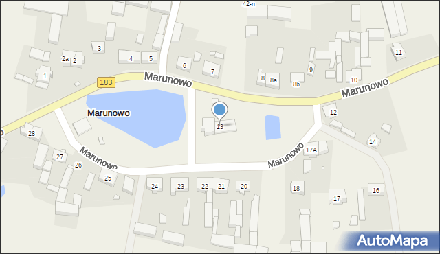 Marunowo, Marunowo, 13, mapa Marunowo