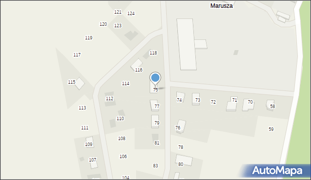 Marusza, Marusza, 75, mapa Marusza