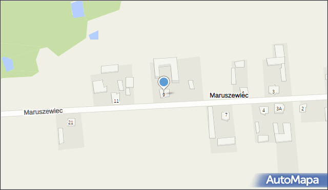 Maruszewiec, Maruszewiec, 9, mapa Maruszewiec